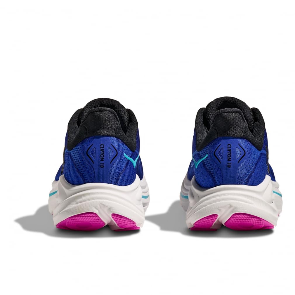 HOKA Clifton 10 Wide Running Size Cobalt Blue and Cerulean Blue Women's Shoes, 23.0,