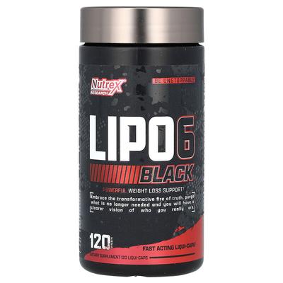 LIPO 6, Black, 120 Liqui-Caps