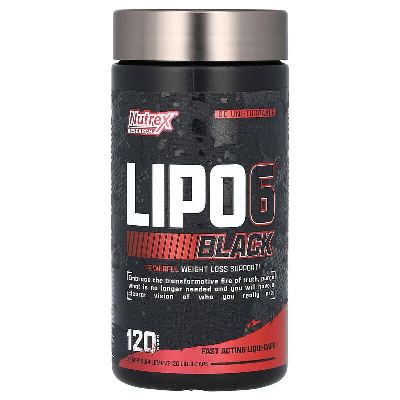 LIPO 6, Black, 120 Liqui-Caps