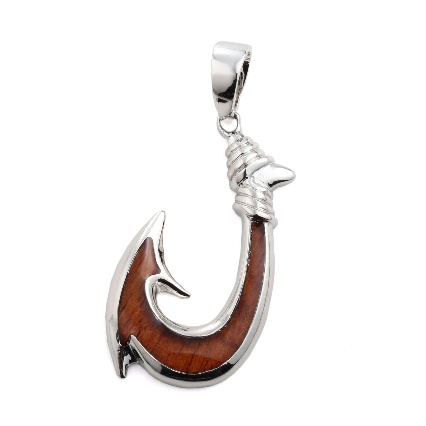 

Гавайские украшения ожерелье кулон верхняя головка рыболовный крючок сердцевина дерево латунь рыболовный крючок ювелирные изделия [LocoMocoAloha] [подлинный продукт]