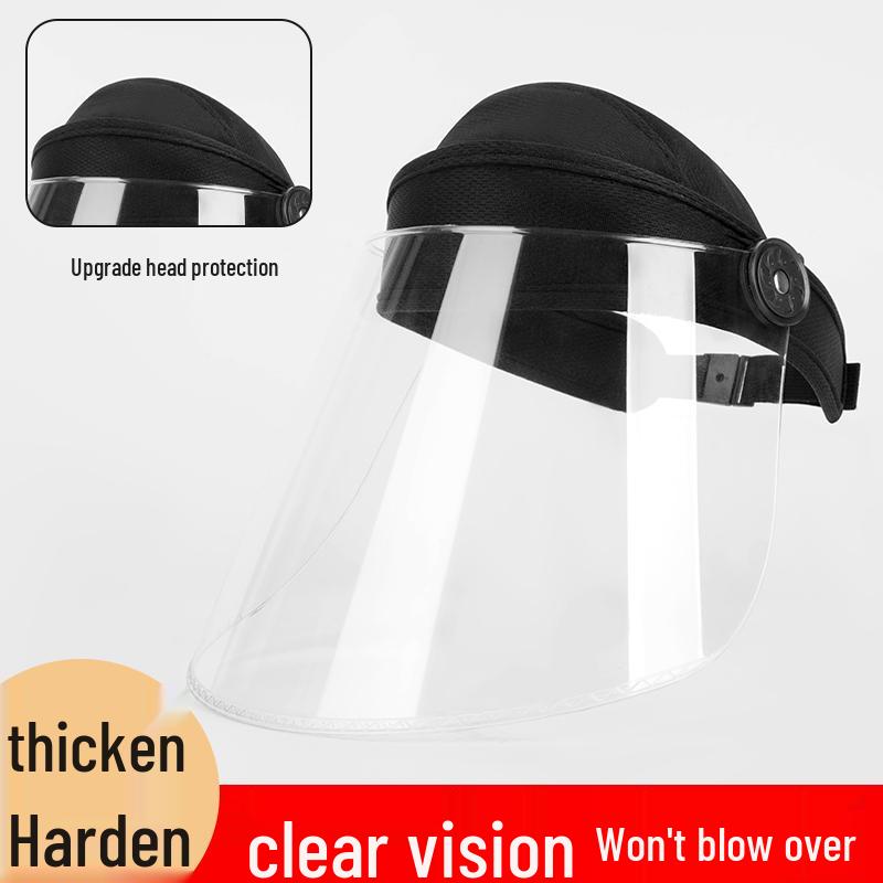Unisex HD Rainproof Windproof Cycling Helmet with Full Face Shield