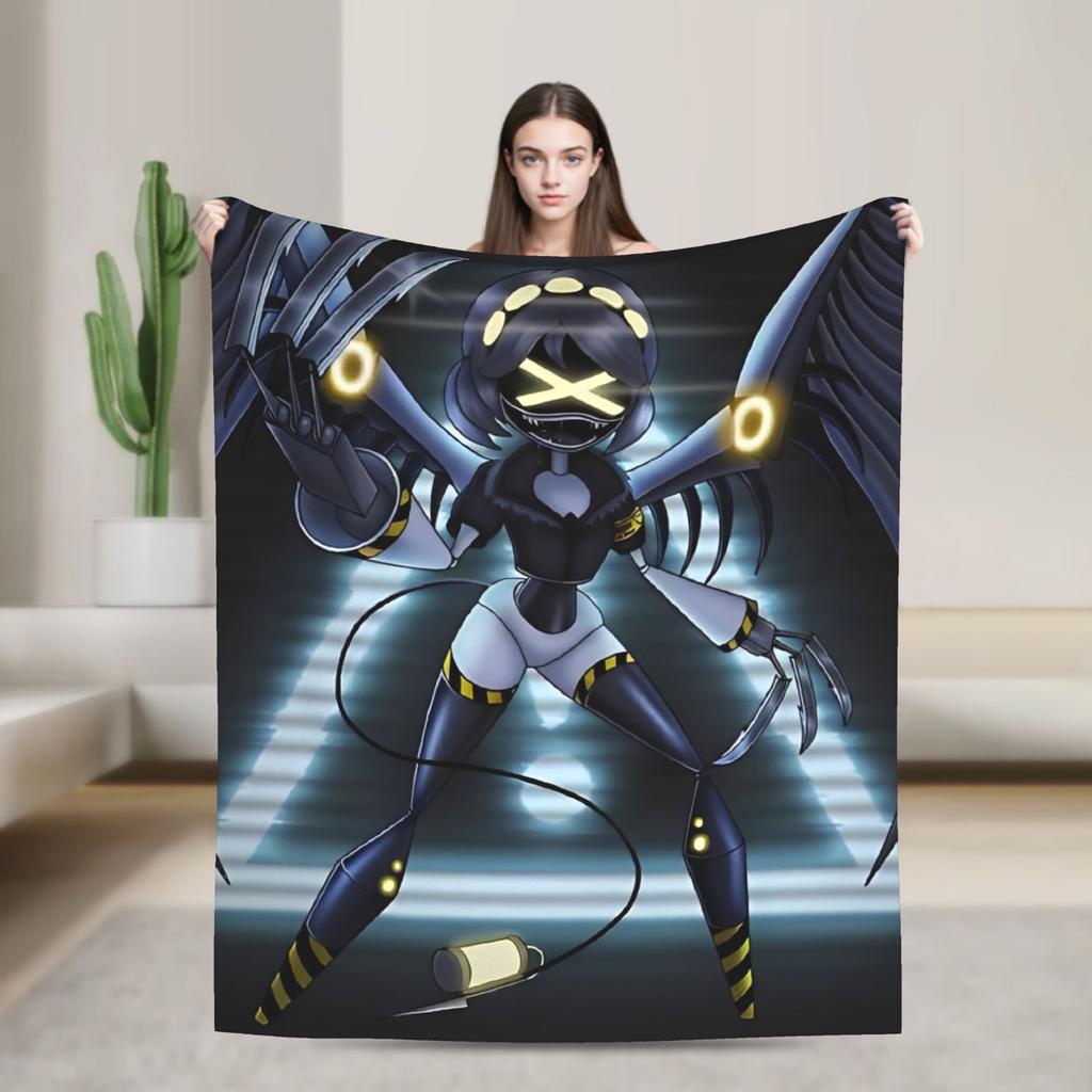 Murder Drones  Blanket Uzi Doorman Wool Funny Breathable Throw Blanket for Bedspread  Winter