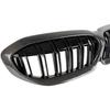 Carbon Fiber Dual Line Grille for BMW 3 Series G20/G28 (Warrior Style, Bright Black, Early G20 Compatible)