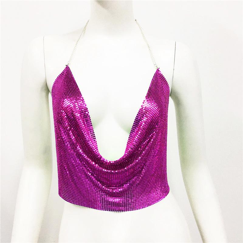 European & American Sexy Sequin Top - Women's Nightclub Party Wear 