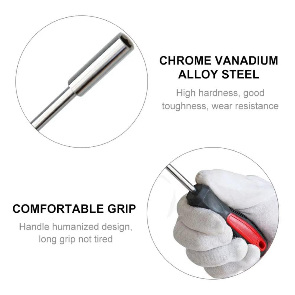 1/4 (6.35mm) Ratchet Screwdriver Bit Holder Handle Multifunctional Magnetic Bit Driver For Slotted Hex Torx Phillips Bit