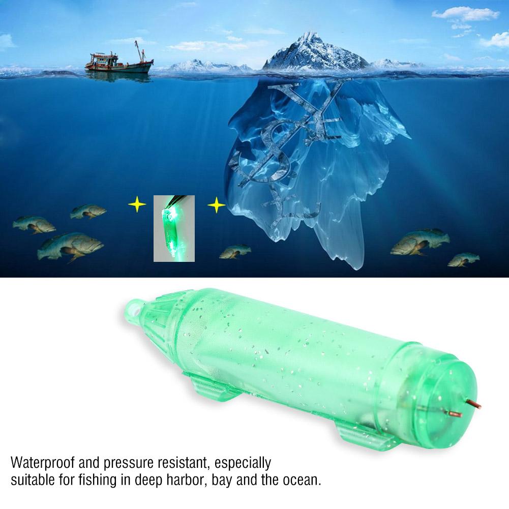 Mini LED Deep Drop Underwater Fishing Squid Fish Lure Light Flashing Lamp(Green)
