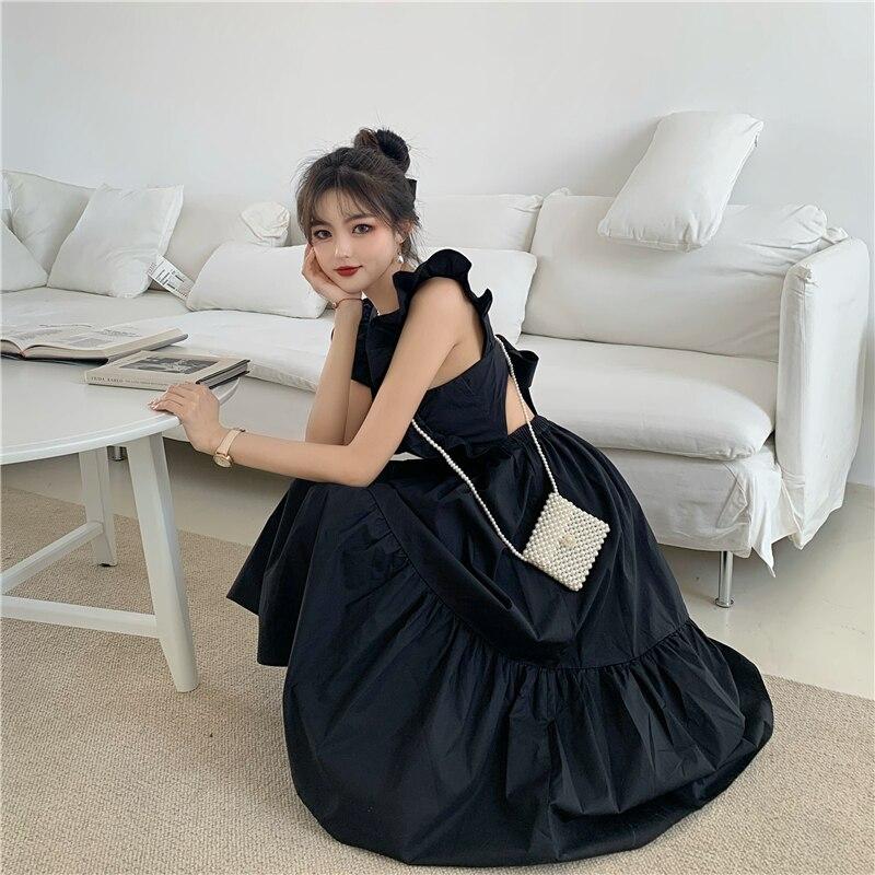 Buy French Design Bow Black Sexy Dresses Women Sleeveless Vintage Midi Dress Females Summer 2021 Korean Backless Evening Party Dress at affordable prices free shipping, real reviews with photos Joom Buy French Design Bow Black Sexy Dresses Women Sleeveless Vintage Midi Dress Females Summer 2021 Korean Backless Evening Party Dress at affordable prices free shipping, real reviews with photos Joom