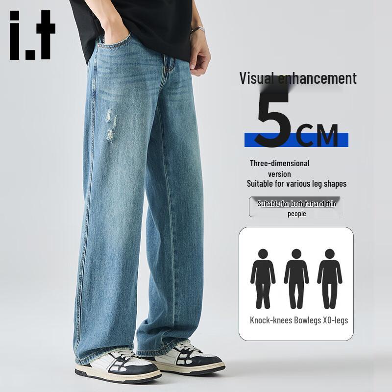 

CHOCOOLATEit Мужские тонкие джинсы из тенселя свободного прямого кроя 36