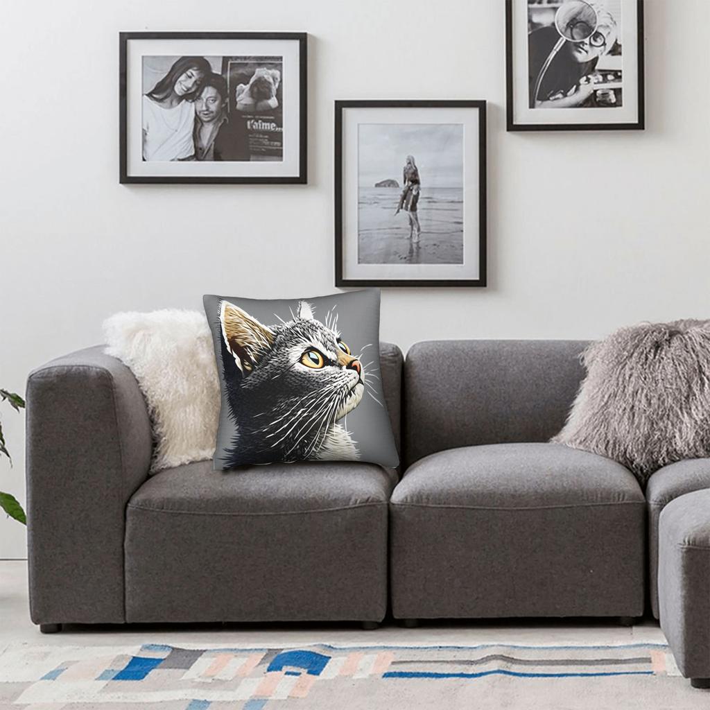 Adorable Animal-Printed Pillow Cover Soft Cushion Cover Cute Funny Pillow Case For Living Room Chair