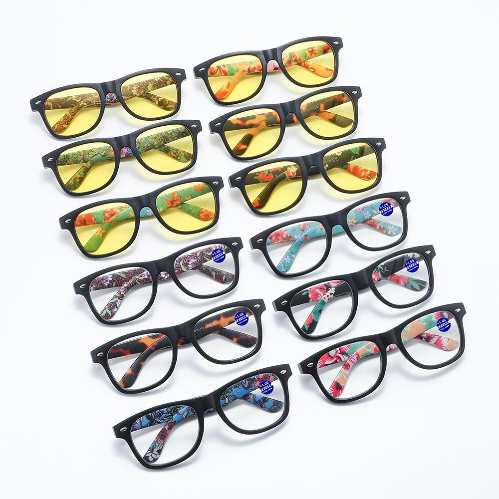 Fashionable Wooden Frame Reading Glasses Vintage Large Frame Reading Glasses For The Elderly High-Definition And Ultra Light