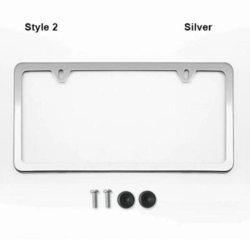 Stainless Steel Protecting License Plates Black/Silver License Plate Cover License Plate Holder