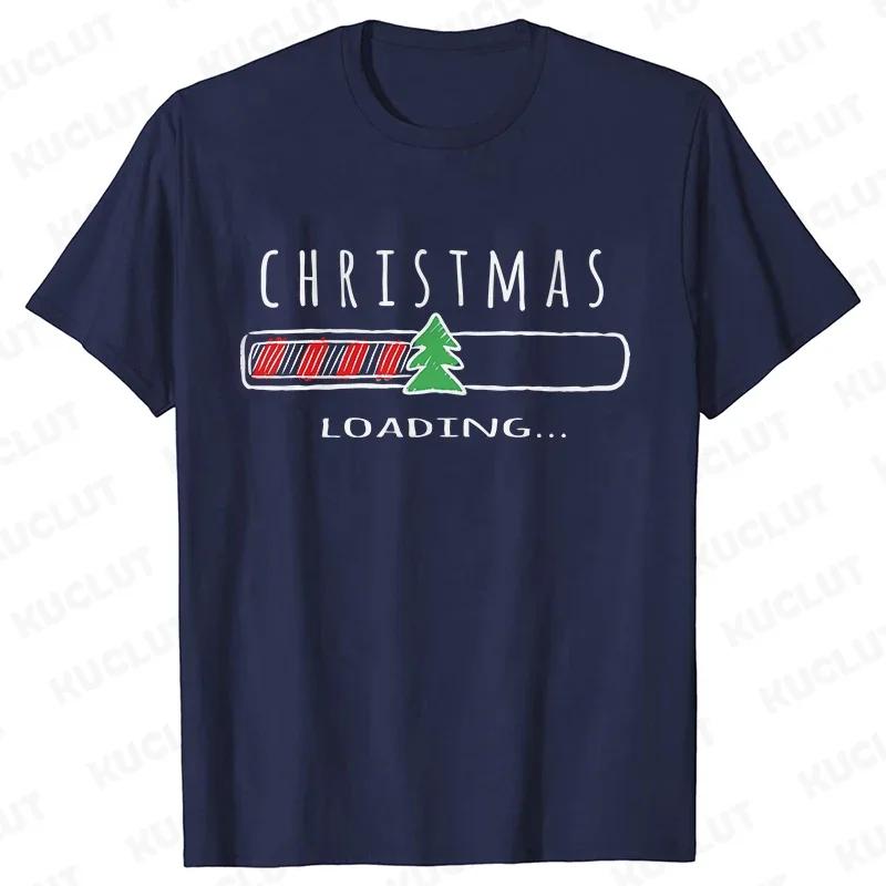 Kerst Laad Grafische T-shirt Dames Kleding Casual Korte Mouw T-shirts Gelukkig Nieuwjaar T-shirt Mode Vrolijk Kerstmis Y2k Tops