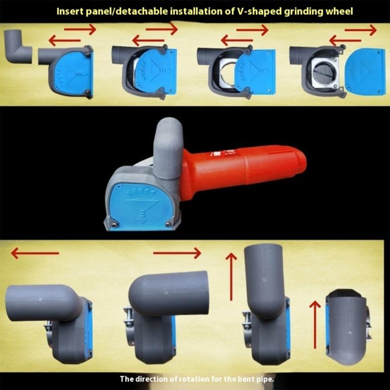 Cutting Dust Shroud for Angle Grinder Grinder Dust Shroud Adjustable Vacuum Cleaner for Wood Concrete Wall Stone