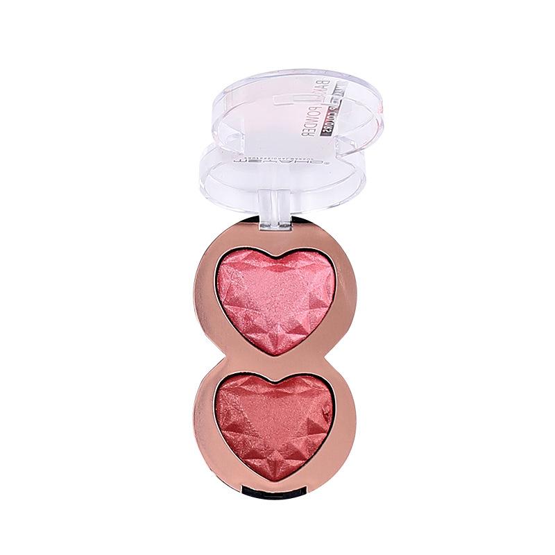 

Палитра Sweet Eyes Двухцветная палитра теней для век Love Blush Highlight Eyeshadow с тиснением Стойкая водостойкая косметика Sweat Makeup Natural Makeup Supplies