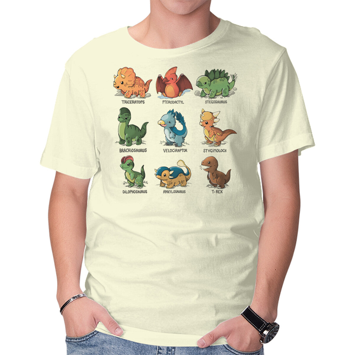 Unisex Crew Neck T-Shirt Dinosaur Graphic Short Sleeve Casual Tee XXL