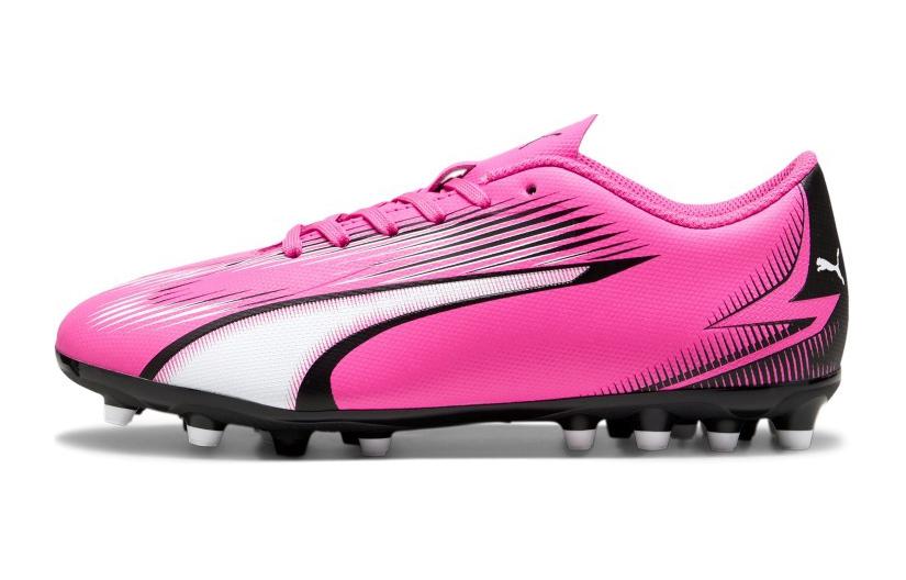 PUMA Ultra Play MG Jr Удобные Дышащие Баланс Поддержка Низкие Детские Футбольные Бутсы Розовый Черный Белый Детский 107777-01 33