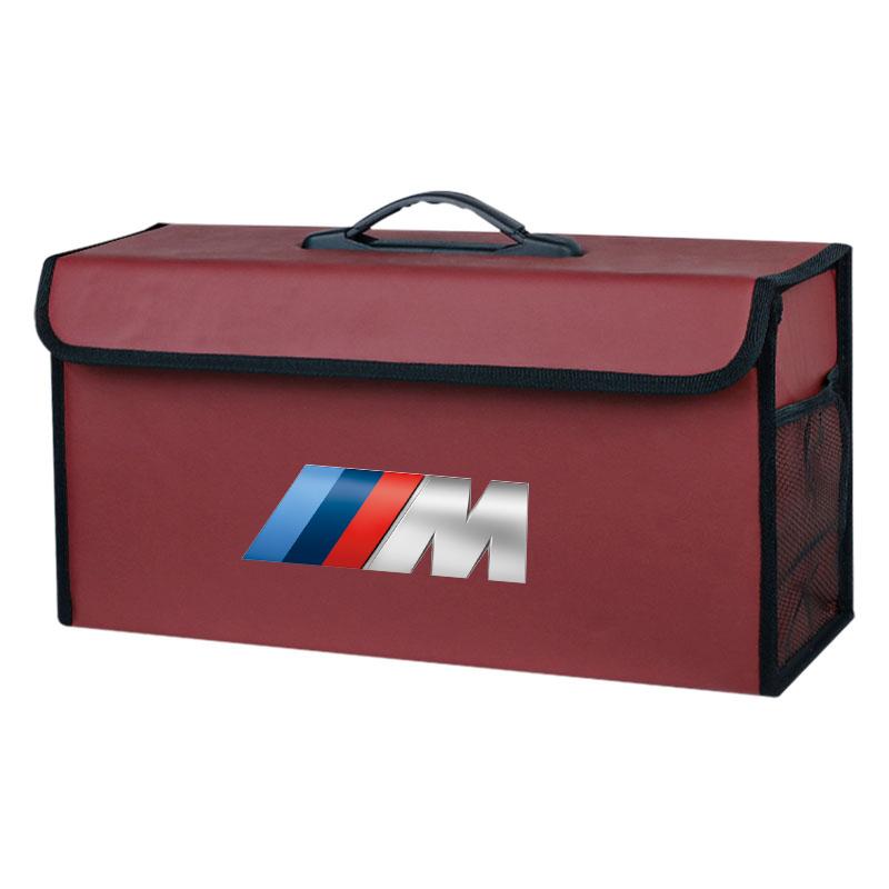 CDKO4 Leather Car Trunk Collapsible Organizer Foldable Storage Box For BMW X1 X2 X3 X5 X4 X6 X7 G30 G20 G32 G11 G12 F40 F30 Stickers