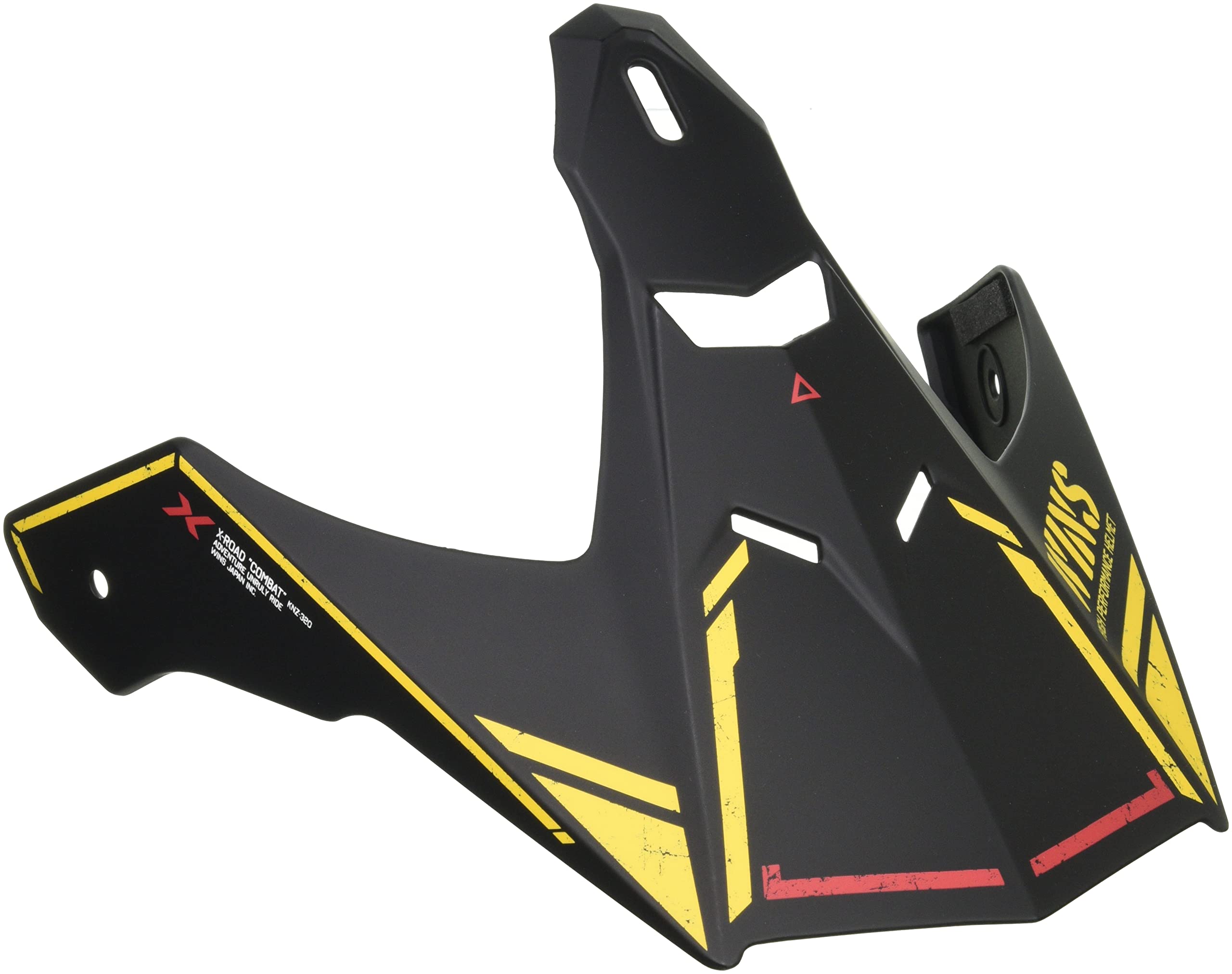 

WINS Visor Peak for Motorcycles Matte Red [WINS JAPAN] X-ROAD Black/Yellow