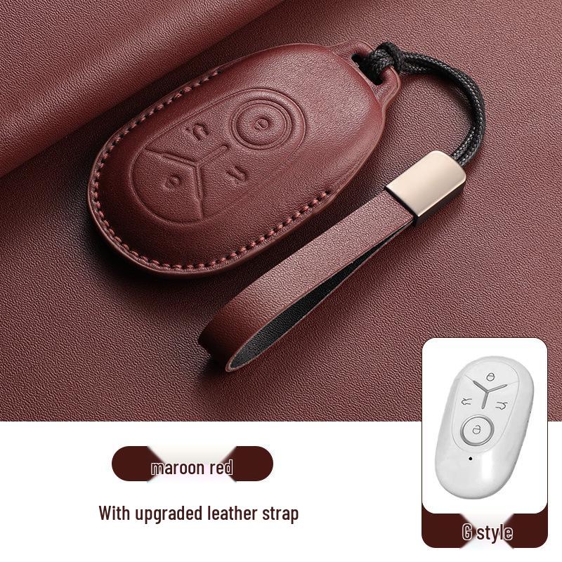 Premium Leather Key Cover for Geely Xingyuan 25 New Wish Dream Edition - Car Key Protection Bag
