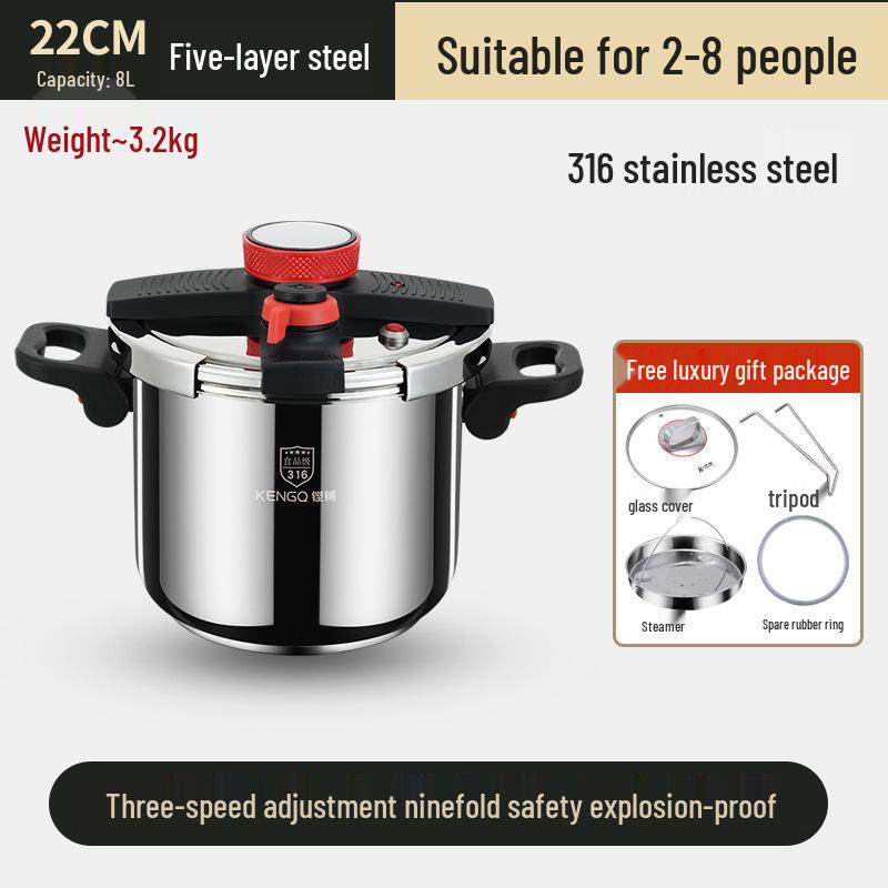 

Вибухозахисна скороварка з нержавіючої сталі 316, потовщена та оригінальна для домашнього використання