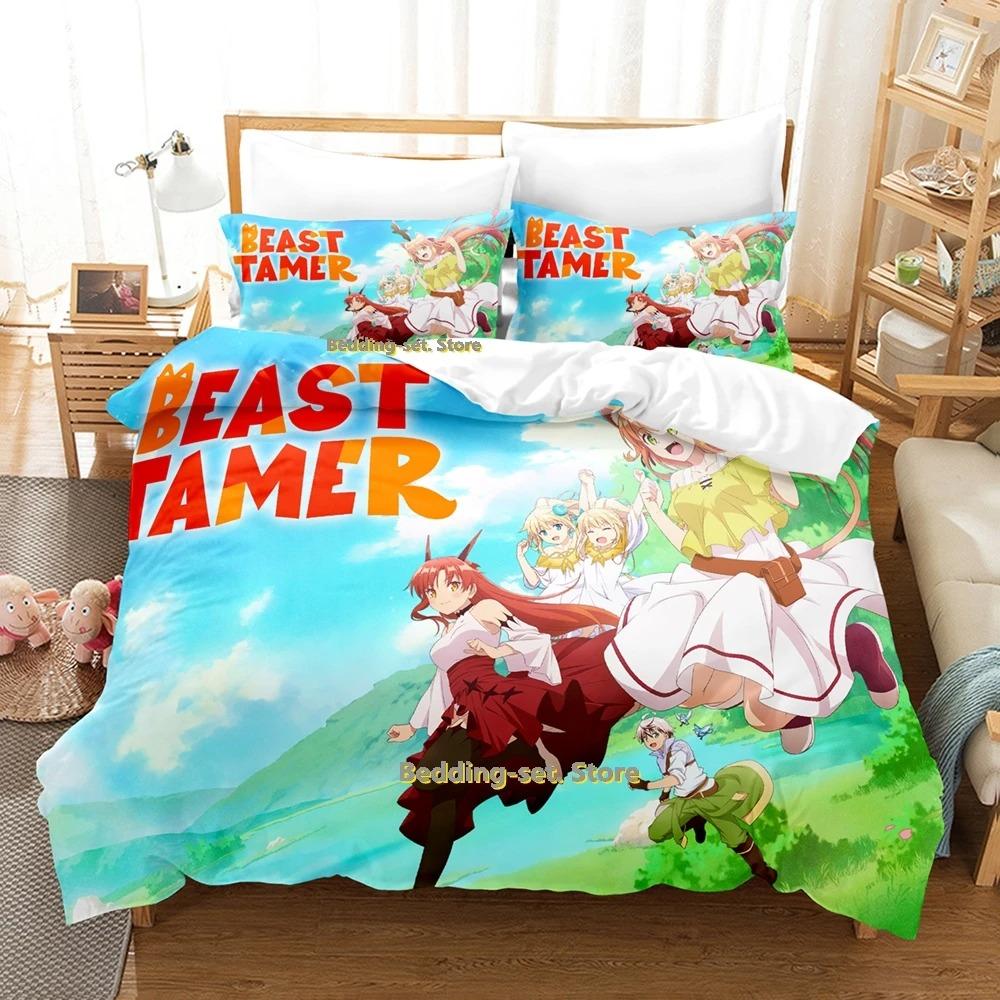 Beast Tamer Bedding Set Single Twin Full Queen King Size Bed Set Adult Kid Bedroom Duvetcover Sets 3D Anime Bed Sheet Set