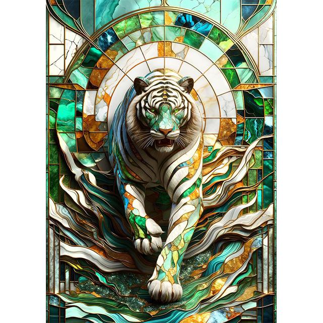 Fantasy Gorgeous Emerald Jewelry Gold Animal Prints Poster Canva Painting Modern Wall Art Picture Living Room Bedroom Home Decor