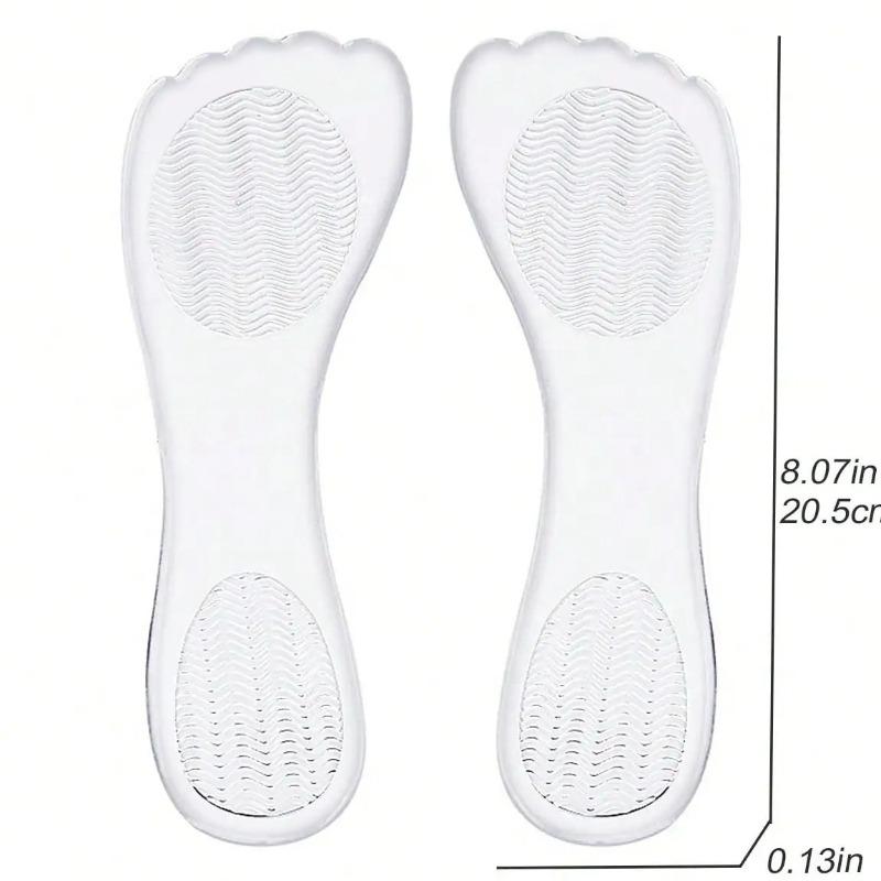 Transparente Silikon-Gel-Fersenkissen Anti-Rutsch Stoßdämpfende Einlagen für High Heels Sandalen Ganztägiger Komfort Polster
