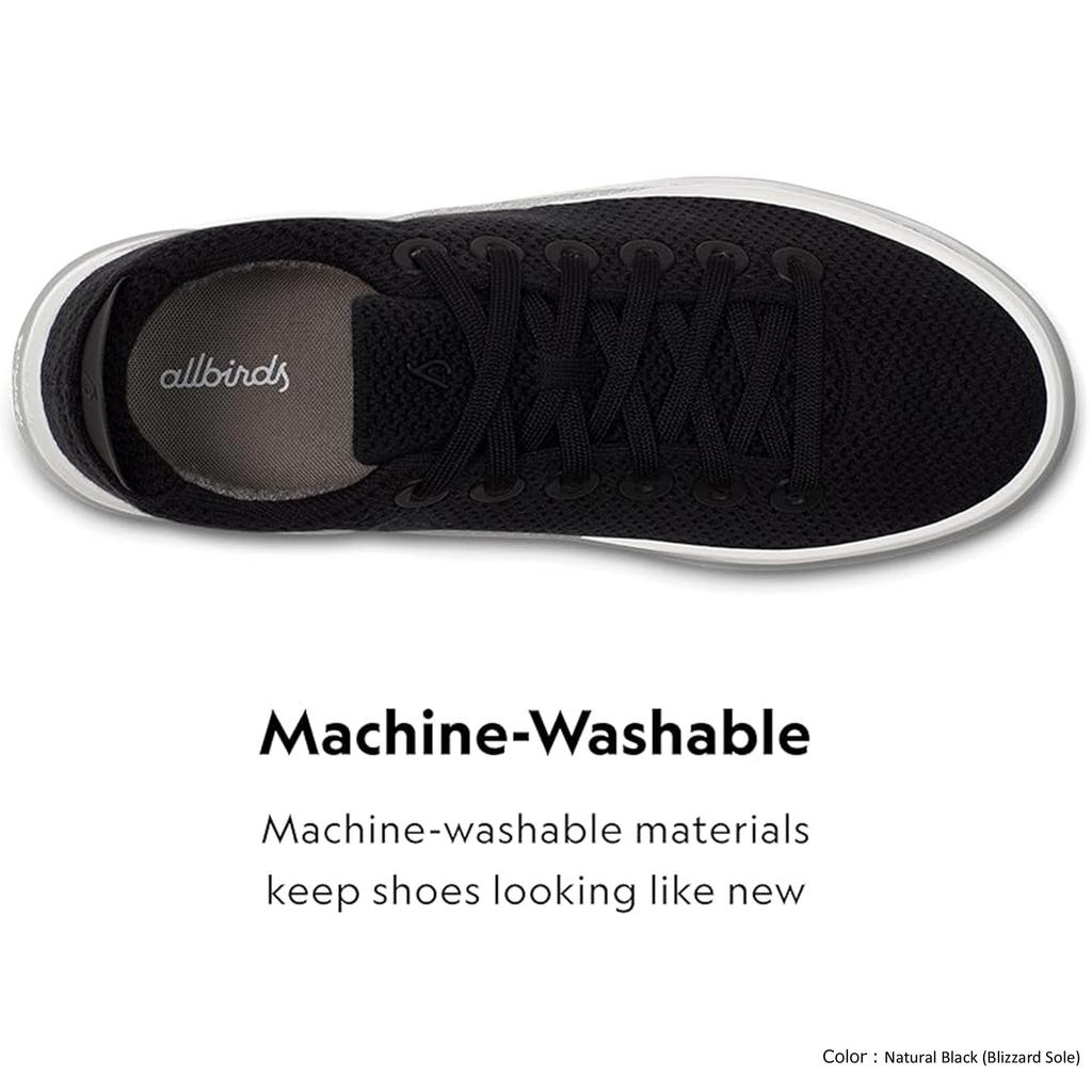 Allbirds TREE PIPER Natural Black Black Size cm Men's Sneakers, (Natural Sole), 28.0