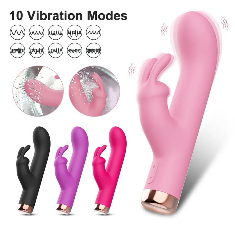 Powerful Rabbit Vibrator Masturbation Tools for Women Clitoris Stimulator G Spot Vagina Massage Female Sex Toy Adult Products