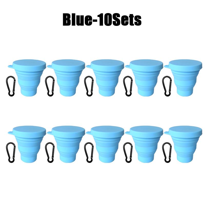 180 ml Klappbecher, Mini-Einziehbecher, Silikon, tragbare Teetasse, Outdoor-Reise-Kaffee-Teleskop-Trinkbecher mit Deckel
