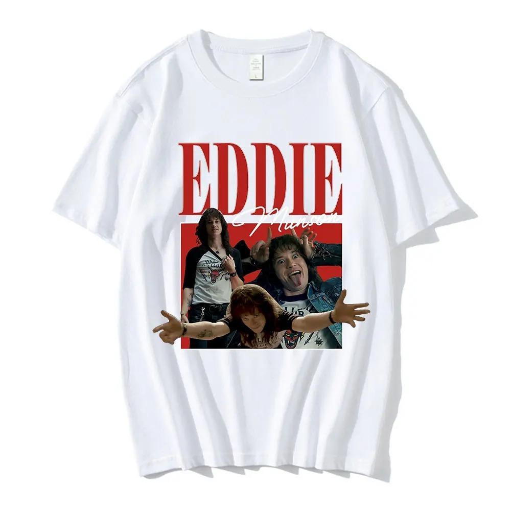 Eddie Munson T-shirts Harajuku Graphics Print T-shirt Short Sleeve Streetwear Unisex Casual T Shirt Urban Style Printed T-Shirt