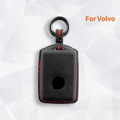 Top Suede Car Remote Key Case Cover Shell for Volvo S60 S90 XC40 XC60 XC90 V60 V90 T5 T6 T8 Auto Keychain Protector Accessories