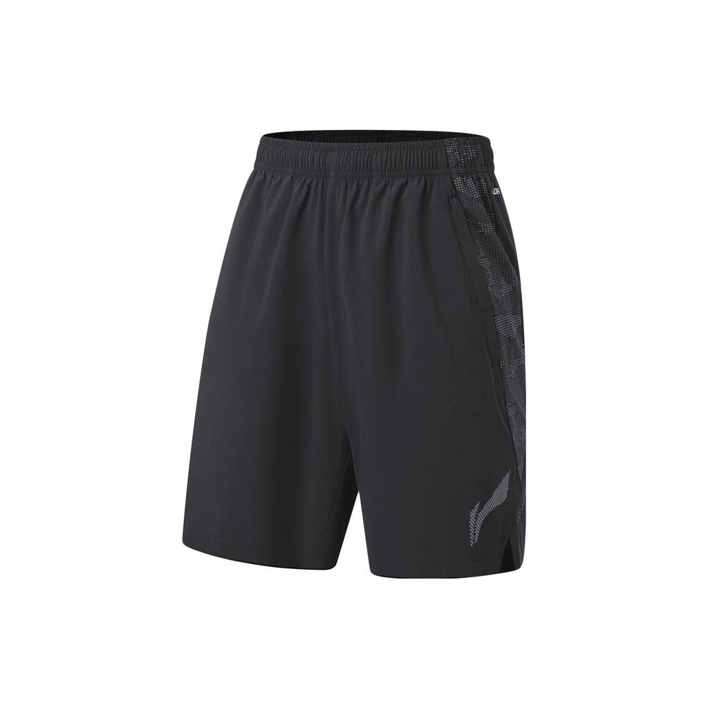 Li Ning Running Series Solid Color Quick Dry Cool Sports Shorts Men Shorts Black AKST477-2