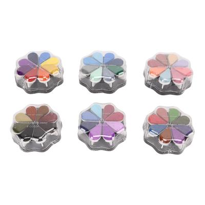 Ink Pad 48 Metallic Colors Individual Packaging DIY Coloring Flower Shaped Stamp Ink Pad for Card