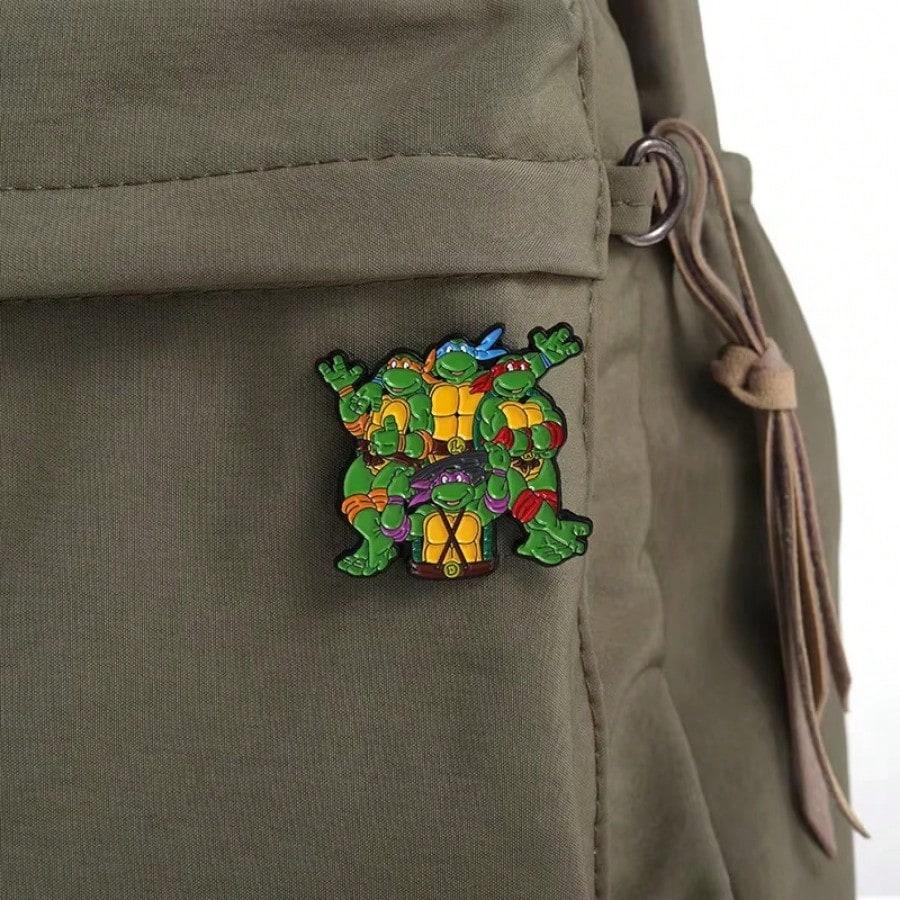 Teenage Mutant Ninja Turtles Character Pin: TMNT Cute Cartoon-Style Metal Enamel Pin Accessory for Clothing and Backpacks