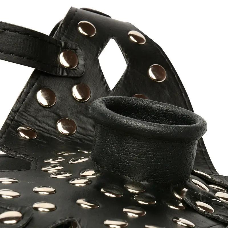 Sex Kůže Otevřená Ústa Roubík Orální Anální Zátka Fetiš Obojek Otrok Bondage Postroj Maska Kukla Produkty pro Dospělé Sexuální Hračky Pro Páry