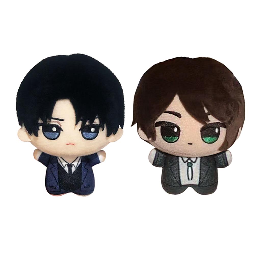 Titan Anime Plush Toy Giant Eren Jaeger plushies Stuffed Starfish body plush doll Levi Figure Collect Bag Pendant keychain Gifts