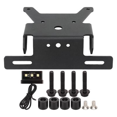 Motorcycle License Plate Holder Carbon Steel License Plate Fixing Frame Bracket with LED Light