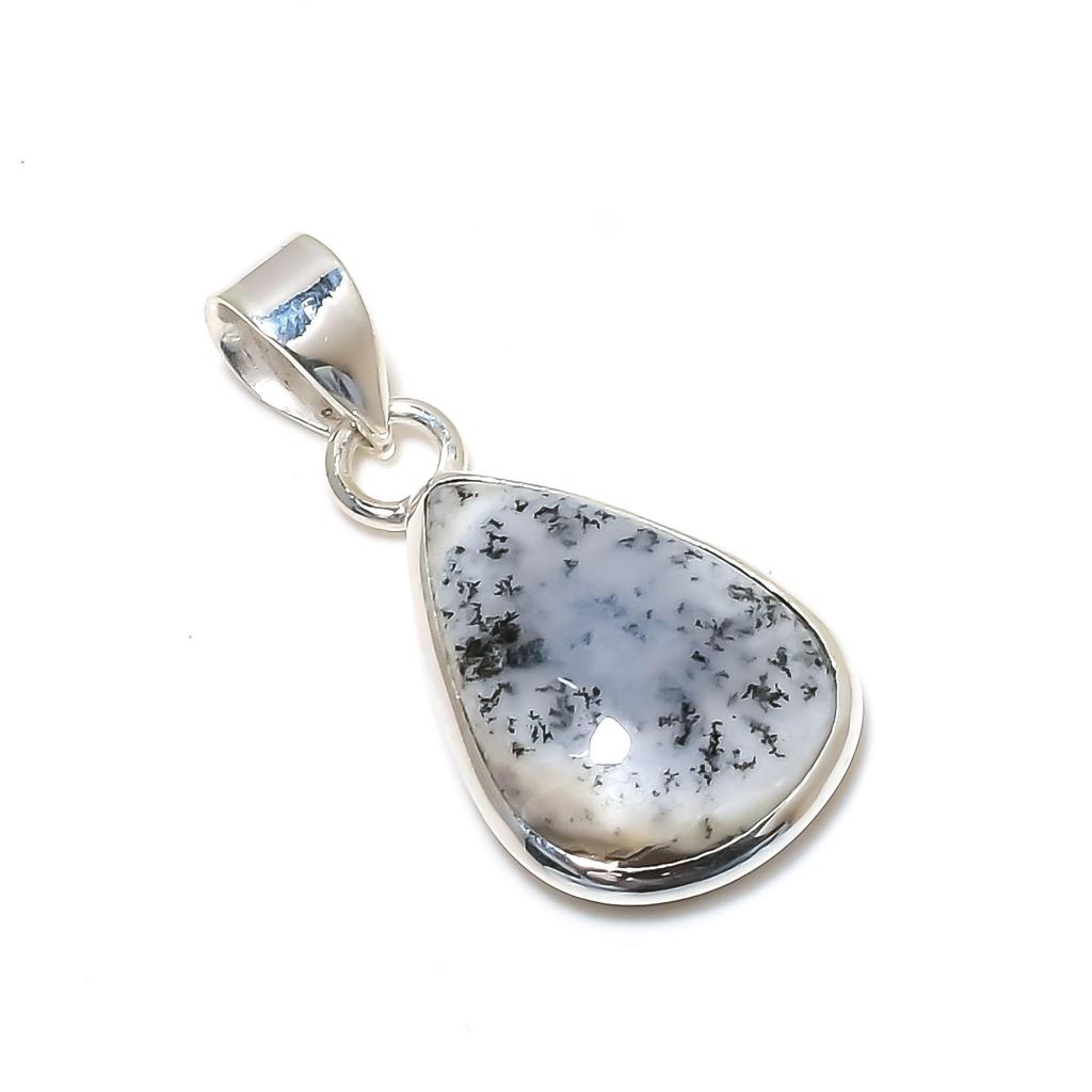 Natural Dandarte Opal Gemstone Silver Pendant in 925 Sterling Silver- Handmade Design, Everyday Wear Jewelry, Unique Pendant Gift For Love