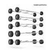 BOSHILI Fixed Rubber-Coated Barbell Set