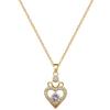 Crown Empty Love Temperament Gorgeous Full Diamond Necklace Female Versatile Collarbone Chain Titanium Steel Chain