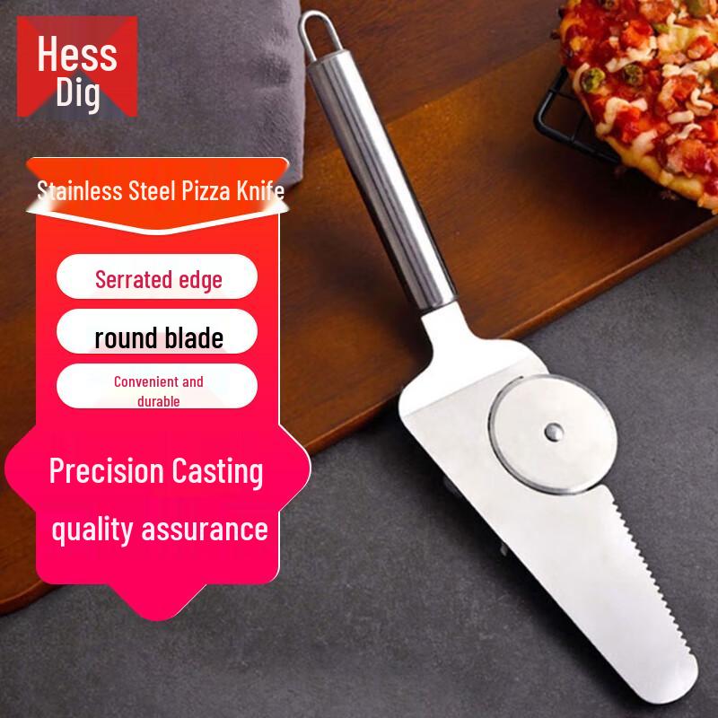Hessdige Stainless Steel Pizza Cutter & Spatula