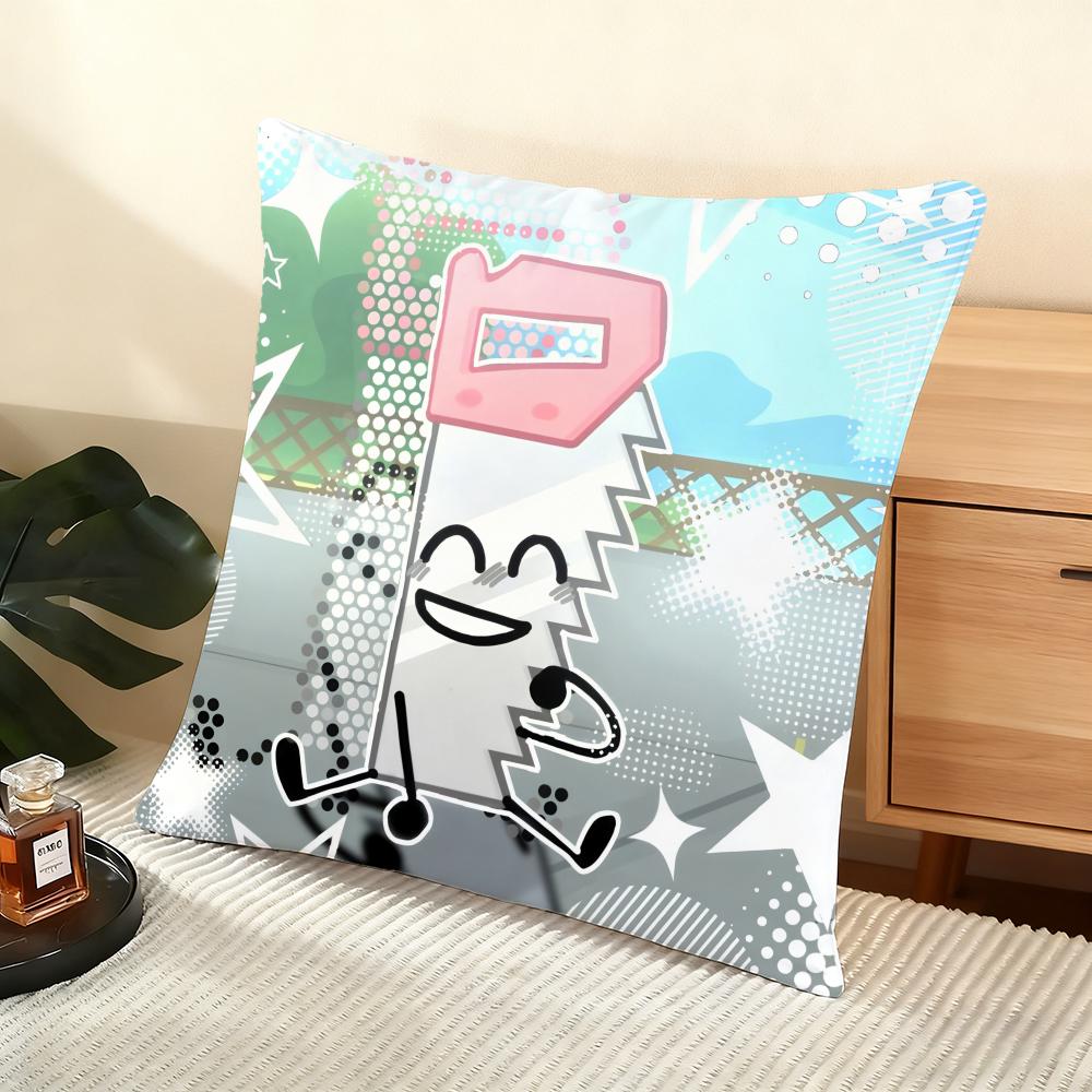 Battle For D-Dream Island Cushion Cover Soft Short Plush Pillow Cover Smooth Cozy Texture Aesthetic Cushion Case Home Decor