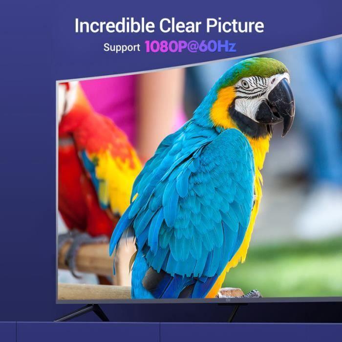 Câble adaptateur DP vers HDMI - VENTION - 3m - 1080P à 60Hz - Cordon audio - Plaqué or