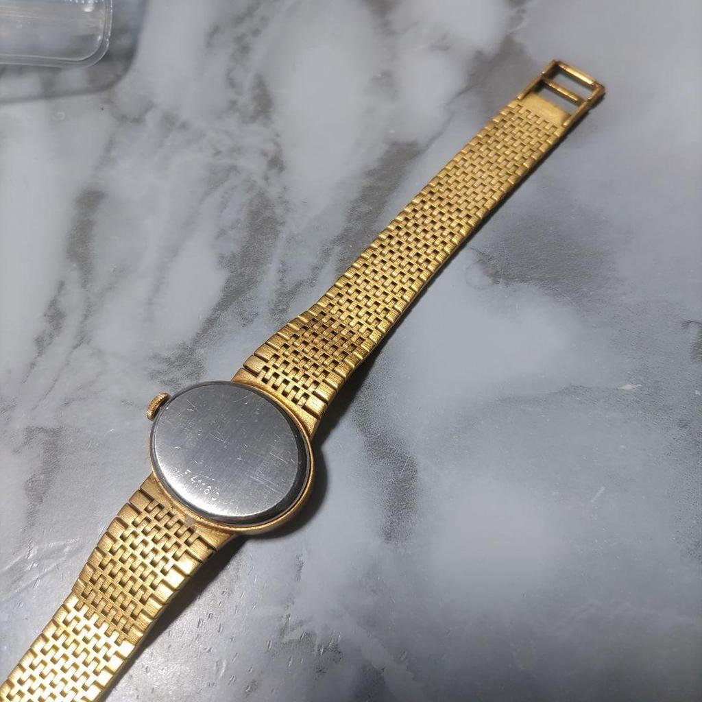 Used Luxury Carl F. Bucherer Gold Dial Ladies Manual Winding Genuine Bracelet