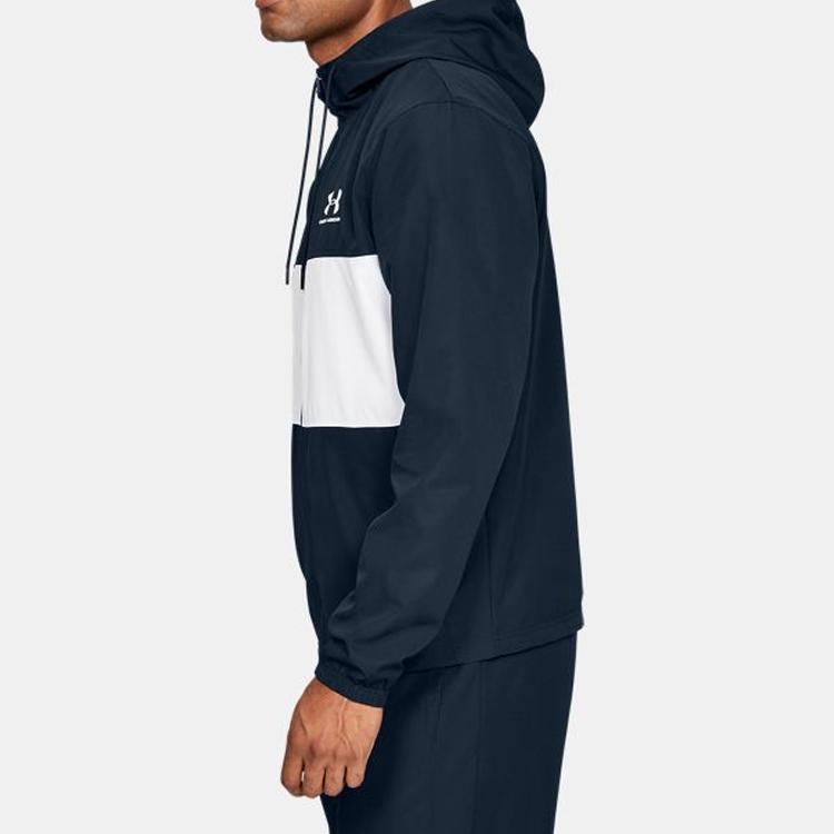 Under Armour Sportstyle Wind Loose Fit Hooded Zip Jacket Men Academy Blue 1329297-408