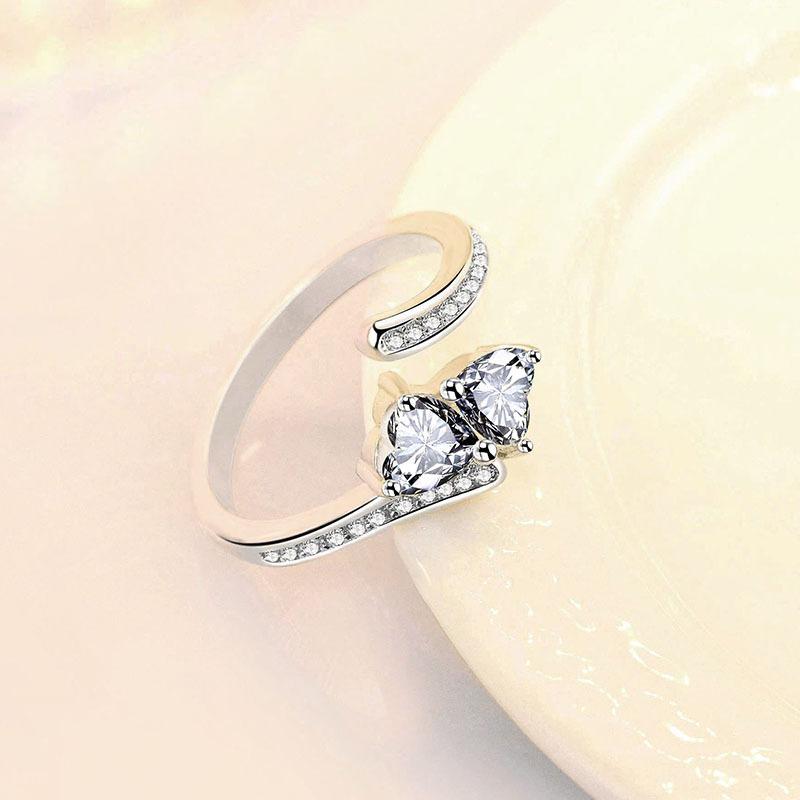 Lindon Klassischer Zirkonring aus Kupferlegierung, Damenschmuck, Hochzeitsversprechen, Partygeschenk