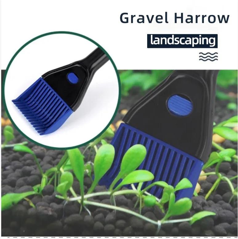 EW Fish Tank Glass Cleaning Brush Aquarium Tool Fishing Aquatic Grass Clip Algae Scraping Knife Long Handle Five-in-One Cleaning