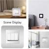 3PCS Light Switch Cover Plates Silver,Light Switch Surround, Acrylic Single Light Switch Covers, Switch Sticker Cover for Home Decoration