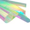A4 Multicolor Iridescent Holographic Clear Transparent PVC Fabric Leatherette Laser Rainbow Film Vinyl Craft Bag Earring DIY Bow